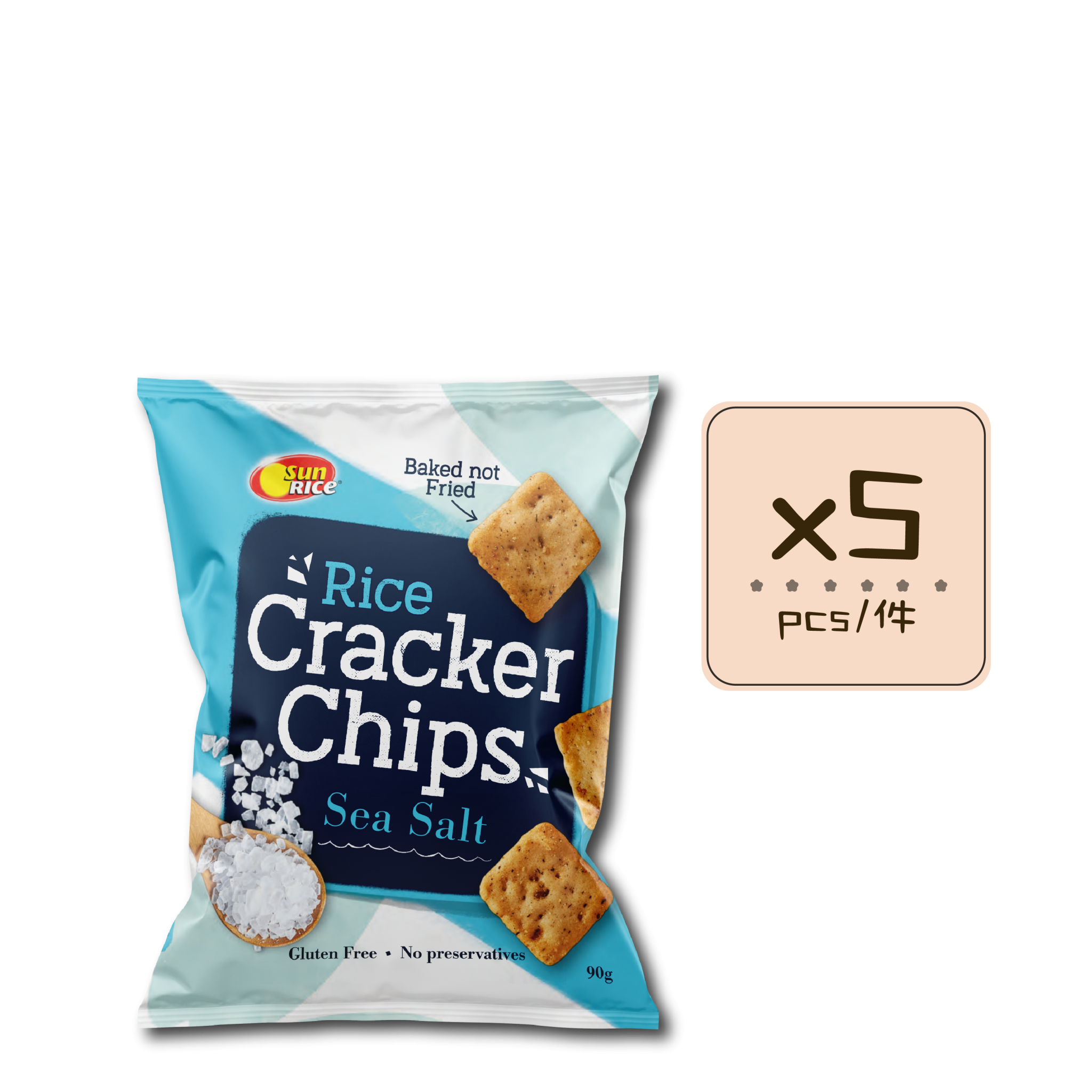 Black Pepper Rice Cracker Chips 12x90g (Full Carton) 嘉心思亞洲有限公司