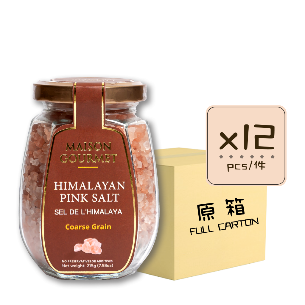 Himalayan Pink Salts Coarse Grain 12x215g (Full Carton) 嘉心思亞洲有限公司