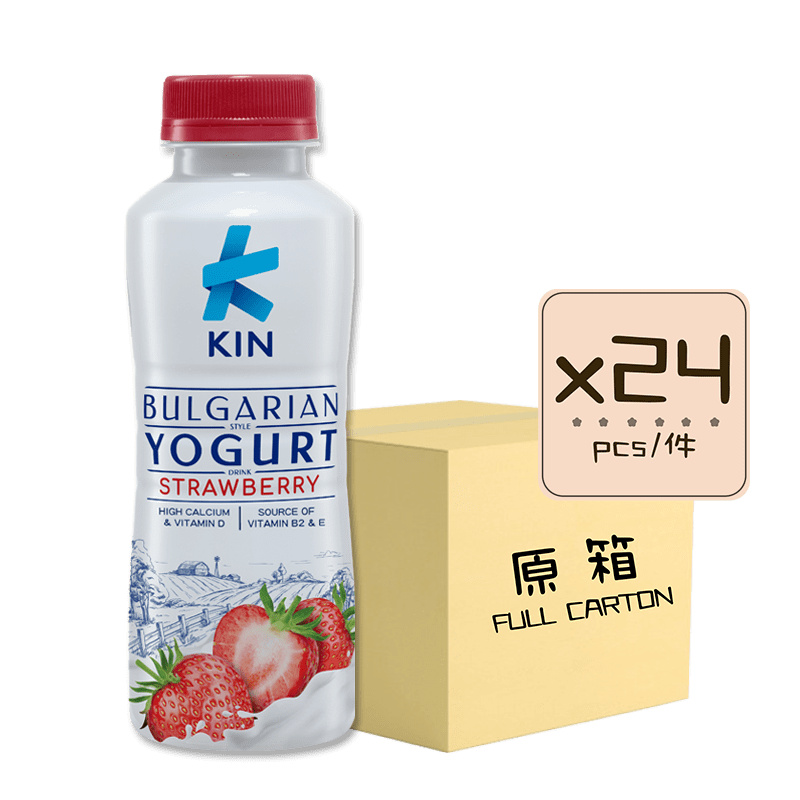Kin - Bulgarian Yogurt Strawberry 200ml x 24 (Full Carton) - 嘉心思亞洲有限公司